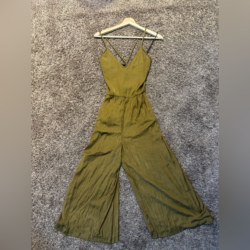 Zara Khaki Green Women's Jumpsuit